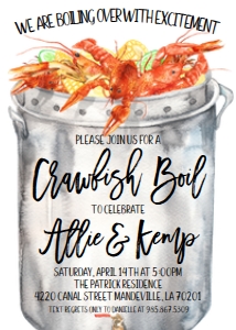 Crawfish Boil Couples Shower Pot: Crawfish Boil Couples Shower Pot