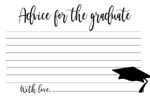 Graduation Advice Card: Graduation Advice Card Only