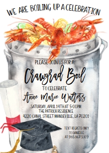 Crawfish Boil Graduation Diploma design preview