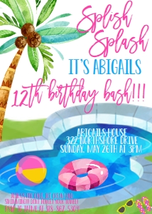 Birthday Splash Pool Party Bash: Birthday Splash Pool Party Bash