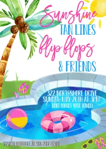 Pool Party Sunshine and Tan Lines Adult: Adult Pool Party Sunshine and Tan Lines