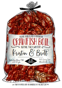 Crawfish Boil Sack Rehearsal Dinner: Crawfish Boil Sack Rehearsal Dinner