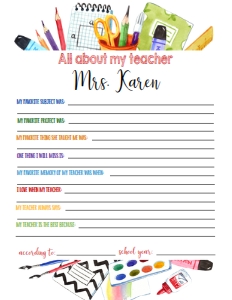 School All About My Teacher: School All About My Teacher