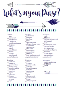BSG Adventure Navy Aqua What's in your Purse Game: BSG Adventure Navy Aqua What's in Your Purse Game