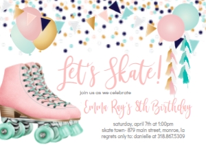 Birthday Skate Confetti Rose Gold: Birthday Skate Confetti Rose Gold
