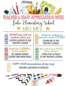 School Teacher Appreciation Week Supplies: School Teacher Appreciation Week Supplies