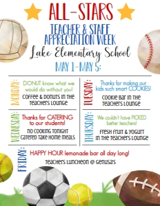 School Teacher Appreciation Week All-Star design preview
