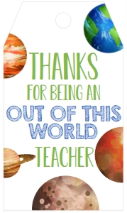 School Teacher Appreciation World Favor Tag design preview