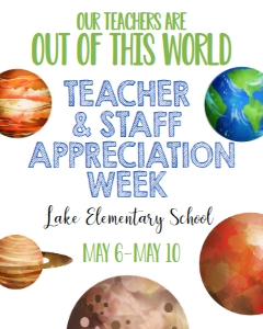 School Teacher Appreciation World Sign 8x10: School Teacher Appreciation Week World