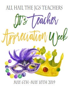School Teacher Appreciation Mardi Gras Sign 8x10 design preview