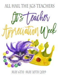 School Teacher Appreciation Mardi Gras 18x24: Mardi Gras Teacher Appreciation Invite