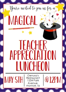 School Teacher Appreciation Luncheon Magic: School Teacher Appreciation Week Magic