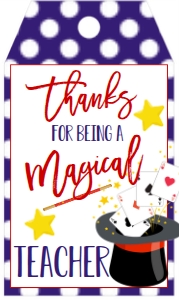 School Teacher Appreciation Magic Favor Tag: School Teacher Appreciation Week Magic