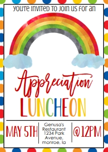 School Teacher Appreciation Luncheon Rainbow: School Teacher Appreciation Week Rainbow