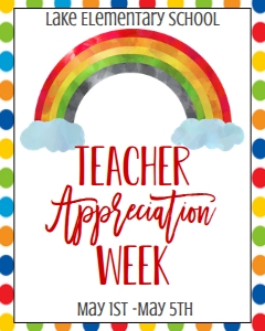 School Teacher Appreciation Rainbow Sign 8x10 design preview