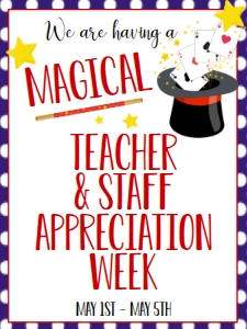 School Teacher Appreciation Week Magic Sign 18x24: School Teacher Appreciation Week Magic