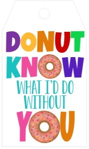 Teacher Donut Know Favor Tag design preview