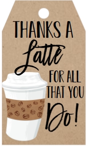 School Teacher Latte Favor Tag: School Teacher Latte Favor Tag