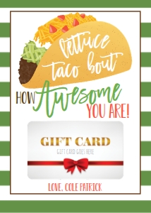 School Gift Card Holder Taco Bout: School Gift Card Holder Taco Bout