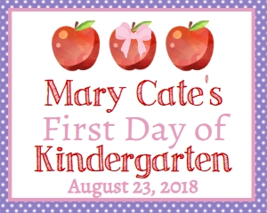 School First Day of Kindergarten Purple Dot 8x10: School First Day of Kindergarten Purple Dot 8x10