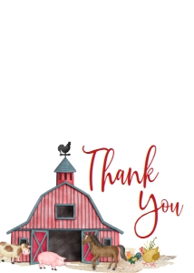 Birthday Farm Animals Thank You Horse: Birthday Farm Animals Thank You Horse