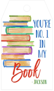 Teacher Book Favor Tag design preview