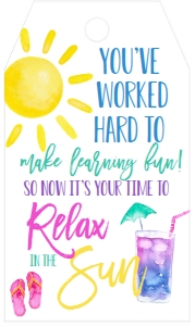 Teacher Sun Favor Tag: Teacher Sun Favor Tag