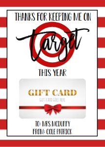 School Gift Card Holder Target: School Gift Card Holder Target