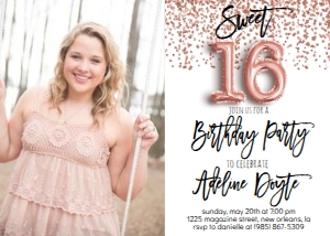 Birthday Foil Balloon Rose Gold Sweet 16 Photo: Birthday Foil Balloon Rose Gold Sweet 16 Photo