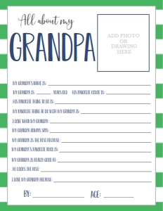 Father's Day Green About My Grandpa: Father's Day Green About My Daddy