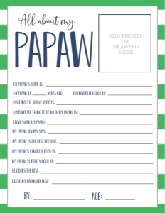 Father's Day Green About My Papaw: Father's Day Green About My Daddy