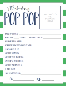 Father's Day Green About My PopPop: Father's Day Green About My Daddy