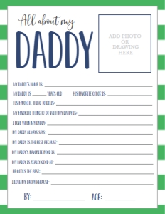 Father's Day Green About My YOUR OWN NAME: Father's Day Green About My Daddy