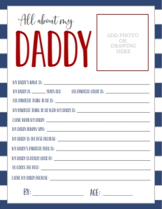 Father's Day Navy About My YOUR OWN NAME: Father's Day Navy About My Daddy