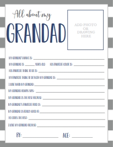 Father's Day Grey About My Grandad: Father's Day Grey About My Daddy