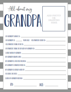 Father's Day Grey About My Grandpa: Father's Day Grey About My Daddy