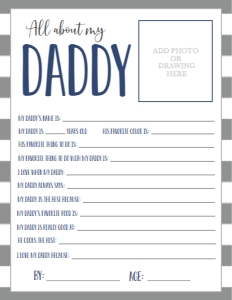 Father's Day Grey About My YOUR OWN NAME: Father's Day Grey About My Daddy