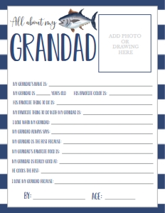 Father's Day Fish About My Grandad: Father's Day Fish About My Daddy