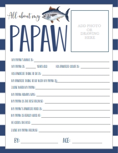 Father's Day Fish About My Papaw: Father's Day Fish About My Daddy