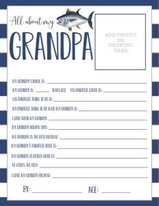 Father's Day Fish About My Grandpa: Father's Day Fish About My Daddy