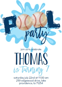 Birthday Baseball Pool Party: Birthday Baseball Pool Party