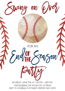 Baseball End Of Season Party: Baseball End Of Season Party