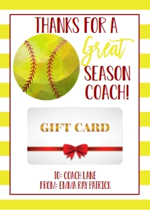 Gift Card Holder Softball: Gift Card Holder Softball