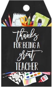 School Teacher Appreciation Supplies Chalkboard Tag: School Teacher Appreciation Supplies Chalkboard Tag