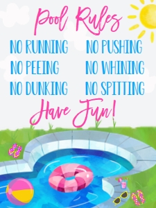 Pool Rules Sign: Pool Rules Sign