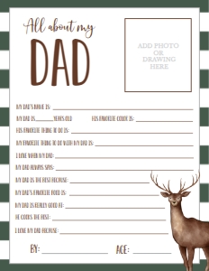 Father's Day Deer About My Dad: Father's Day Deer About My Daddy