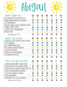 Chore Chart Sun: Chore Chart Sun