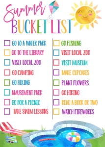 Summer Bucket List Pool 5x7: Summer Bucket List Pool 5x7