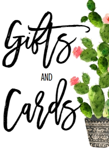 Baby Shower Cactus Taco Bout a Baby Sign Cards and Gifts: Graduation Cactus Invite