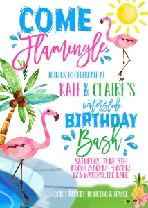 Birthday Pool Party Flamingle: Birthday Pool Party Flamingle